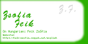 zsofia feik business card
